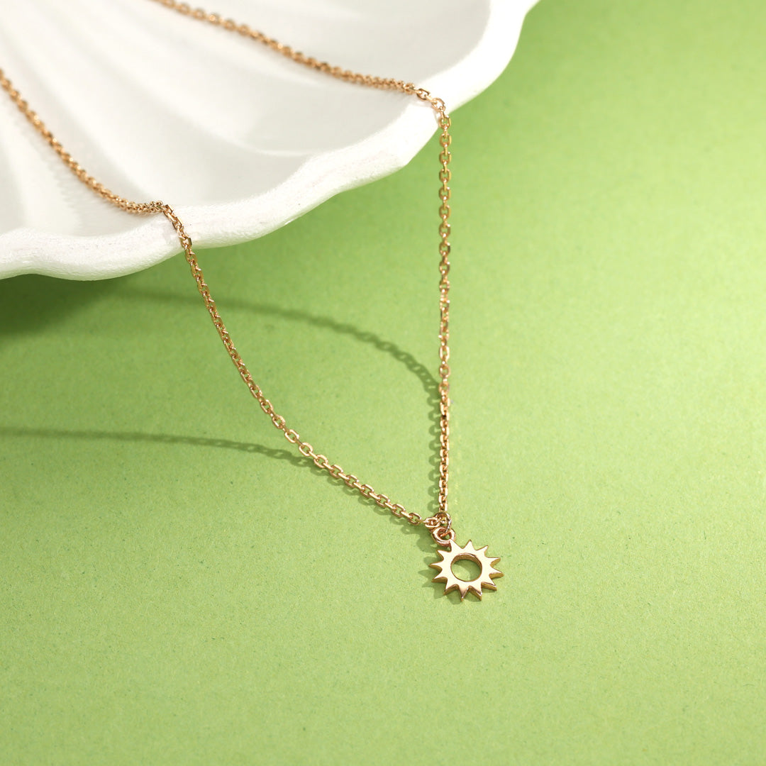 Radiance Sun Modern Gold Necklace – PNG Jewellers
