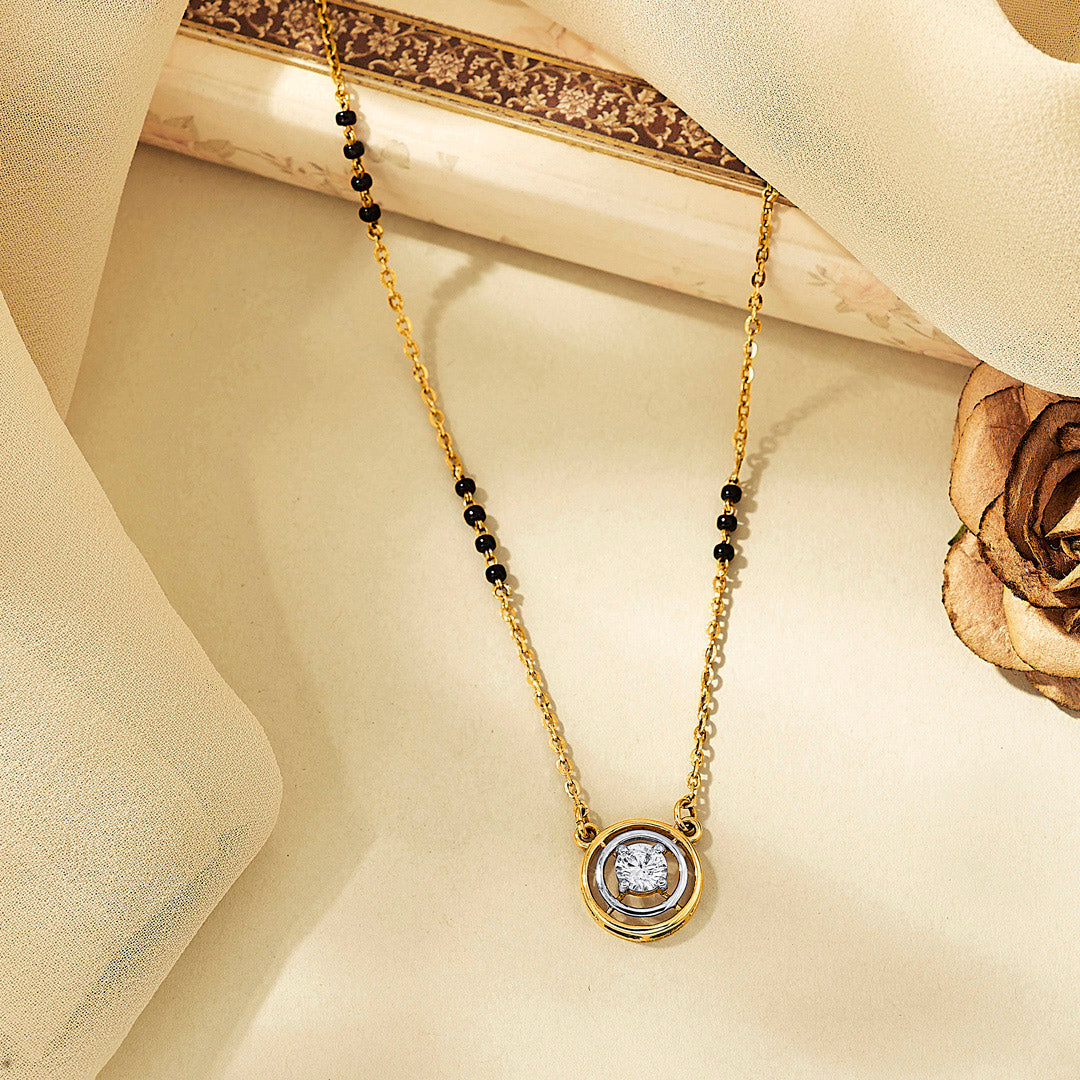 Buy Divya Chakra Gold Modern Mangalsutra For Woman Online at Best Price in  India