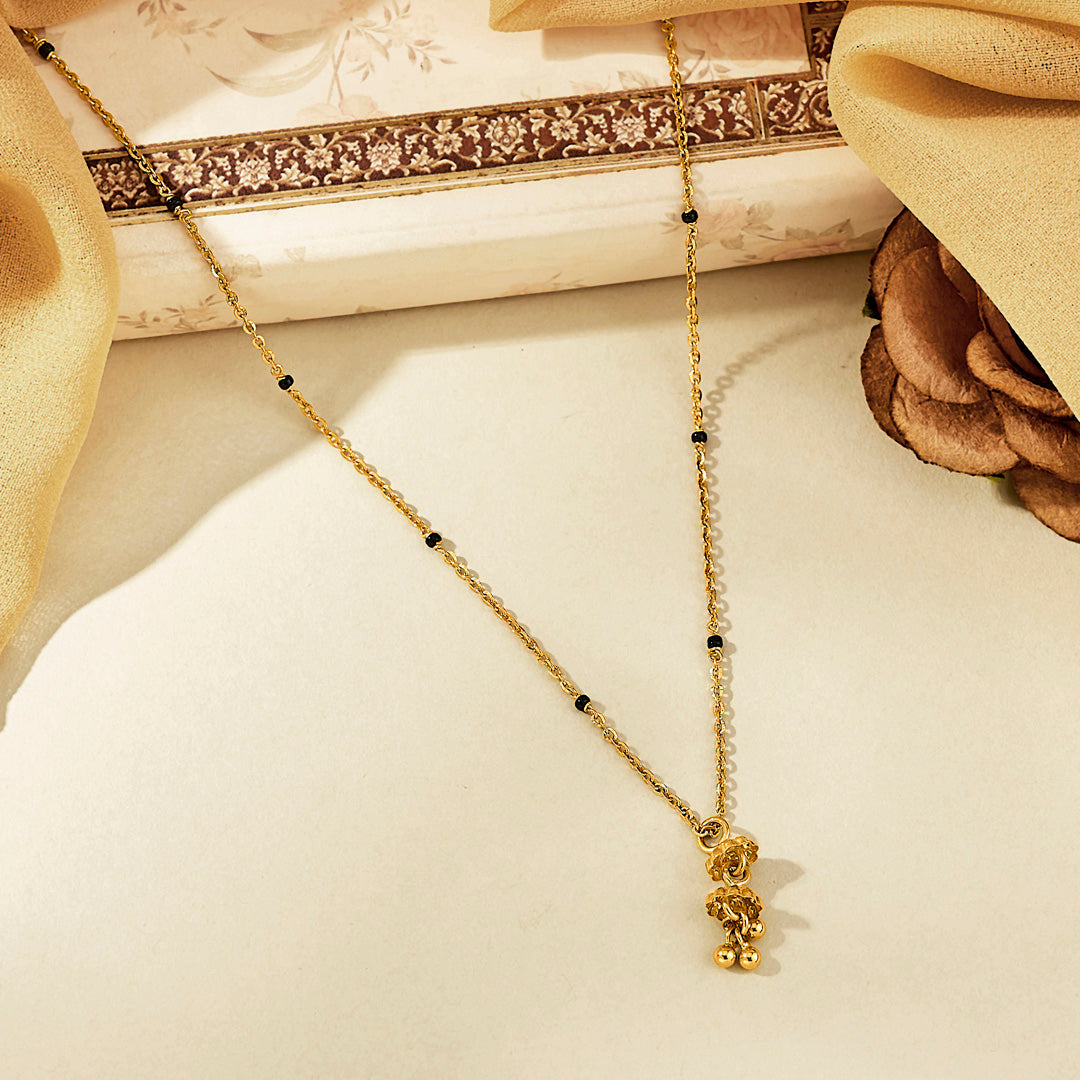 Buy Sacred Beads Gold Modern Mangalsutra For Woman Online at Best