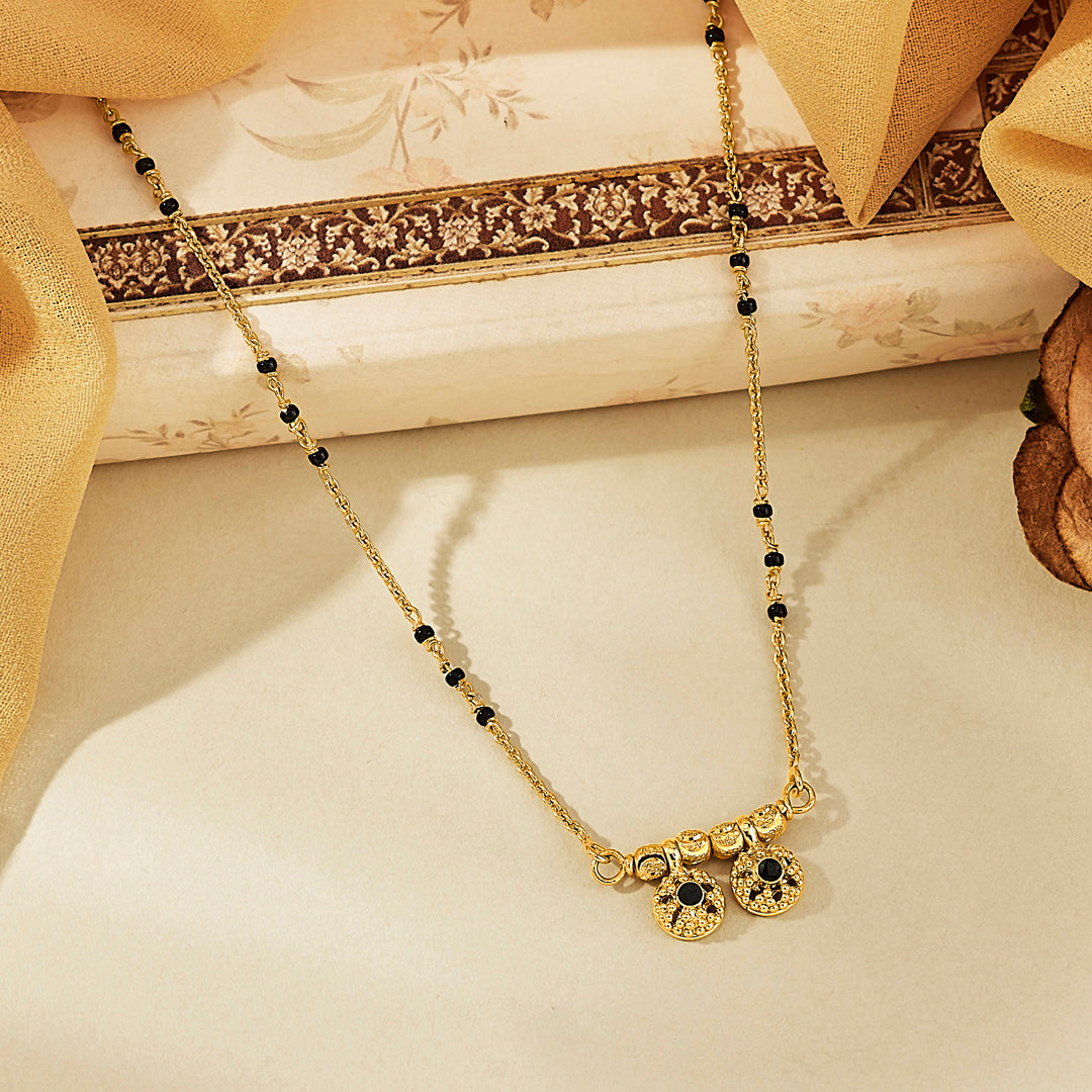 Buy Sankalp Charm Gold Modern Mangalsutra For Woman Online at Best