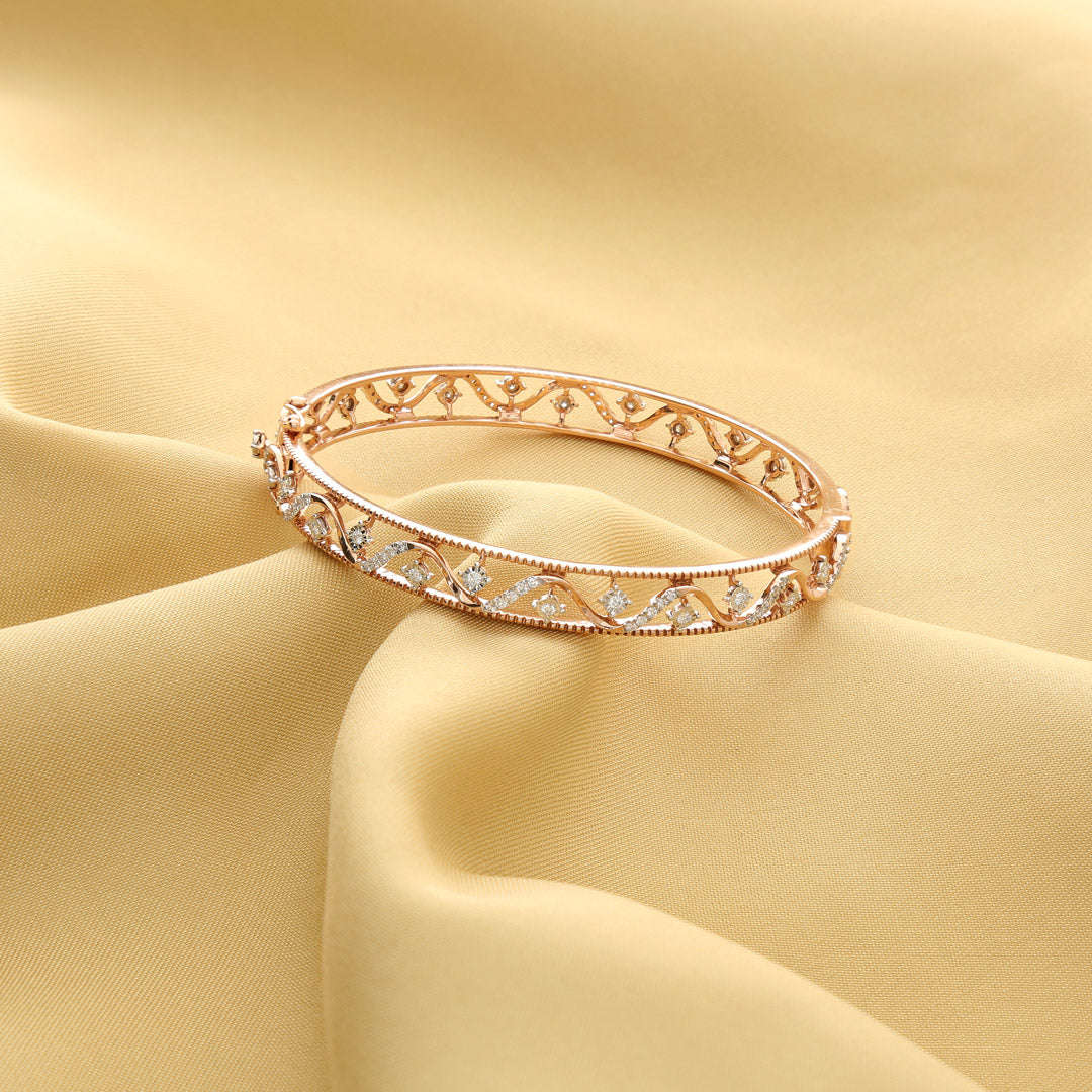 Crysta Net Diamond Bangle