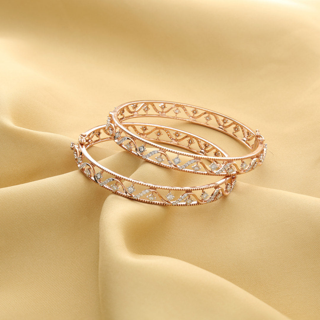 Crysta Net Diamond Bangle