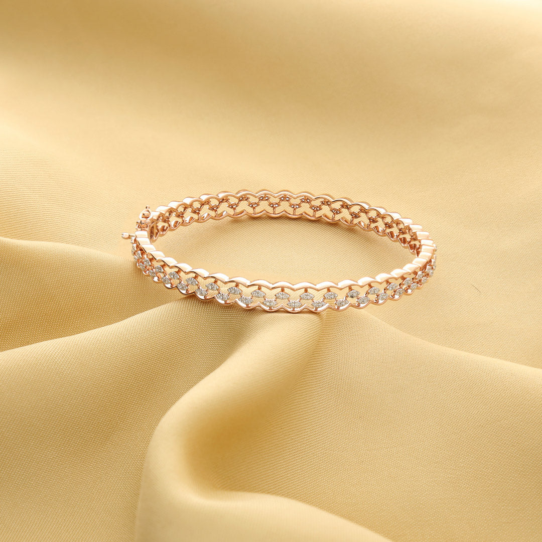 Miraya Grid Diamond Bangle