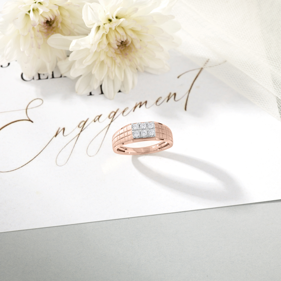 Loyal Crest Engagement Diamond Ring for Men