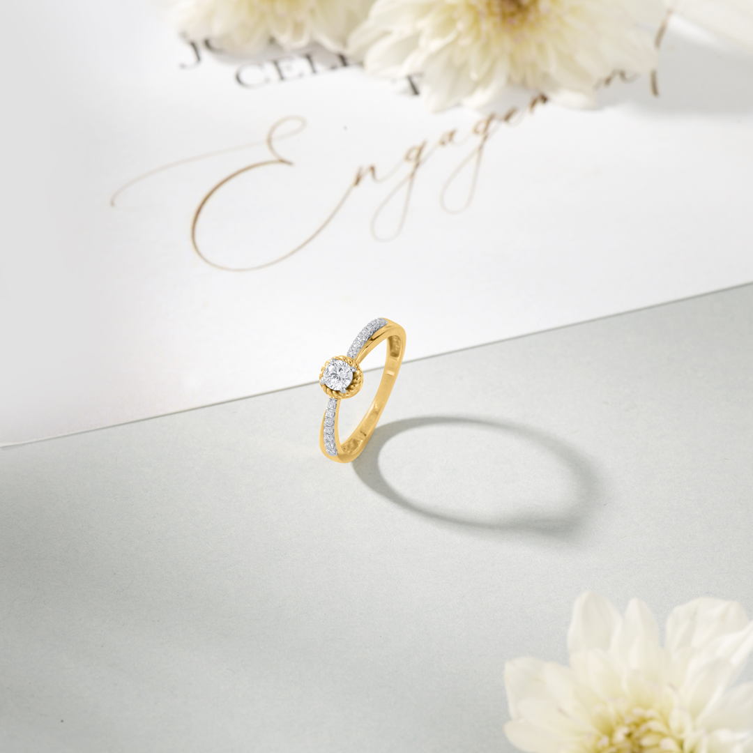 Moonlit Promise Engagement Diamond Ring for Women
