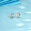 Dual Bar Studs Diamond Earring