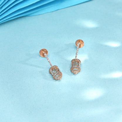 Spiral Trail Drops & Dangler Diamond Earring