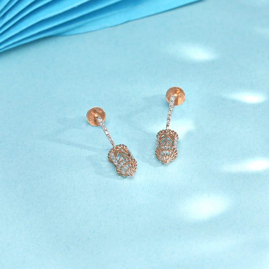 Spiral Trail Drops & Dangler Diamond Earring