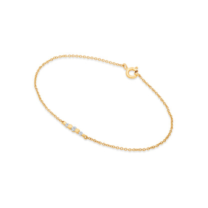 Crafty Yellow Gold & Diamond Flexible Ladies Bracelet