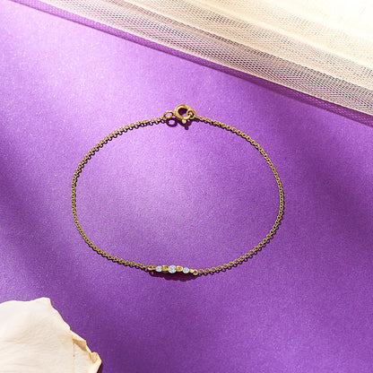 Crafty Yellow Gold & Diamond Flexible Ladies Bracelet