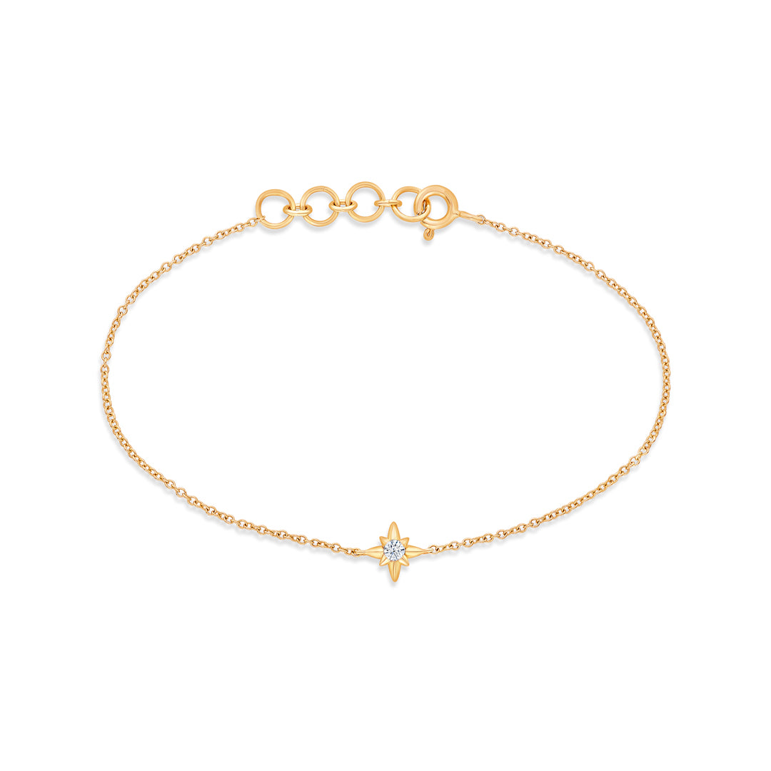 Artly Yellow Gold & Diamond Flexible Ladies Bracelet