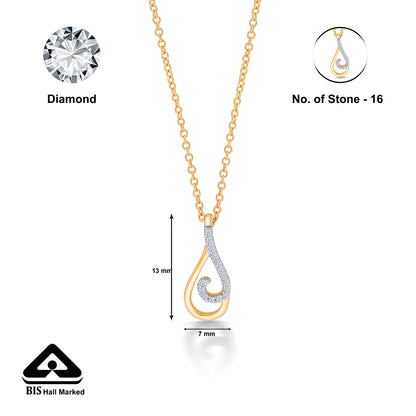 Dazzling Yellow Gold & Diamond Modern Necklace