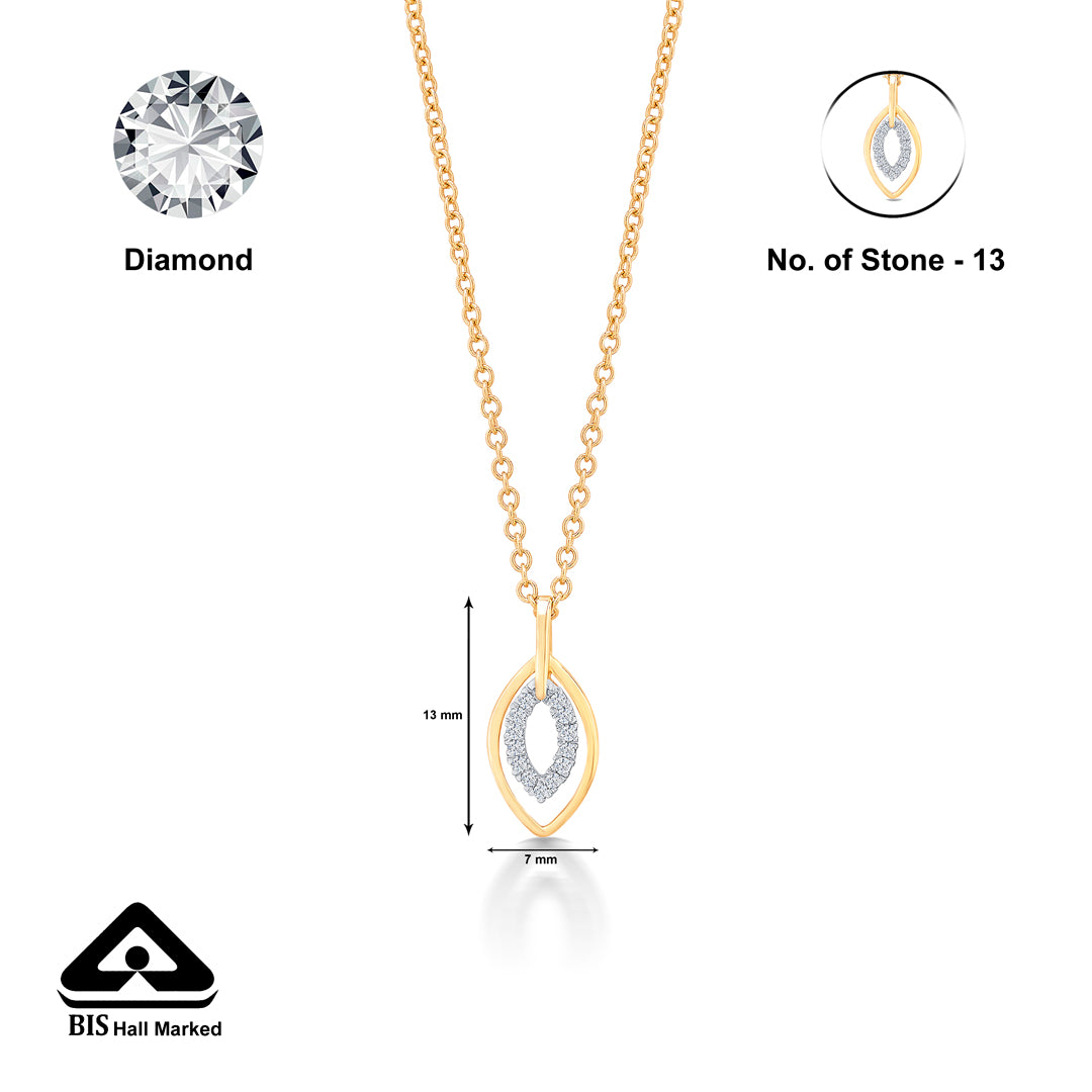 mystical yellow gold & diamond modern necklace