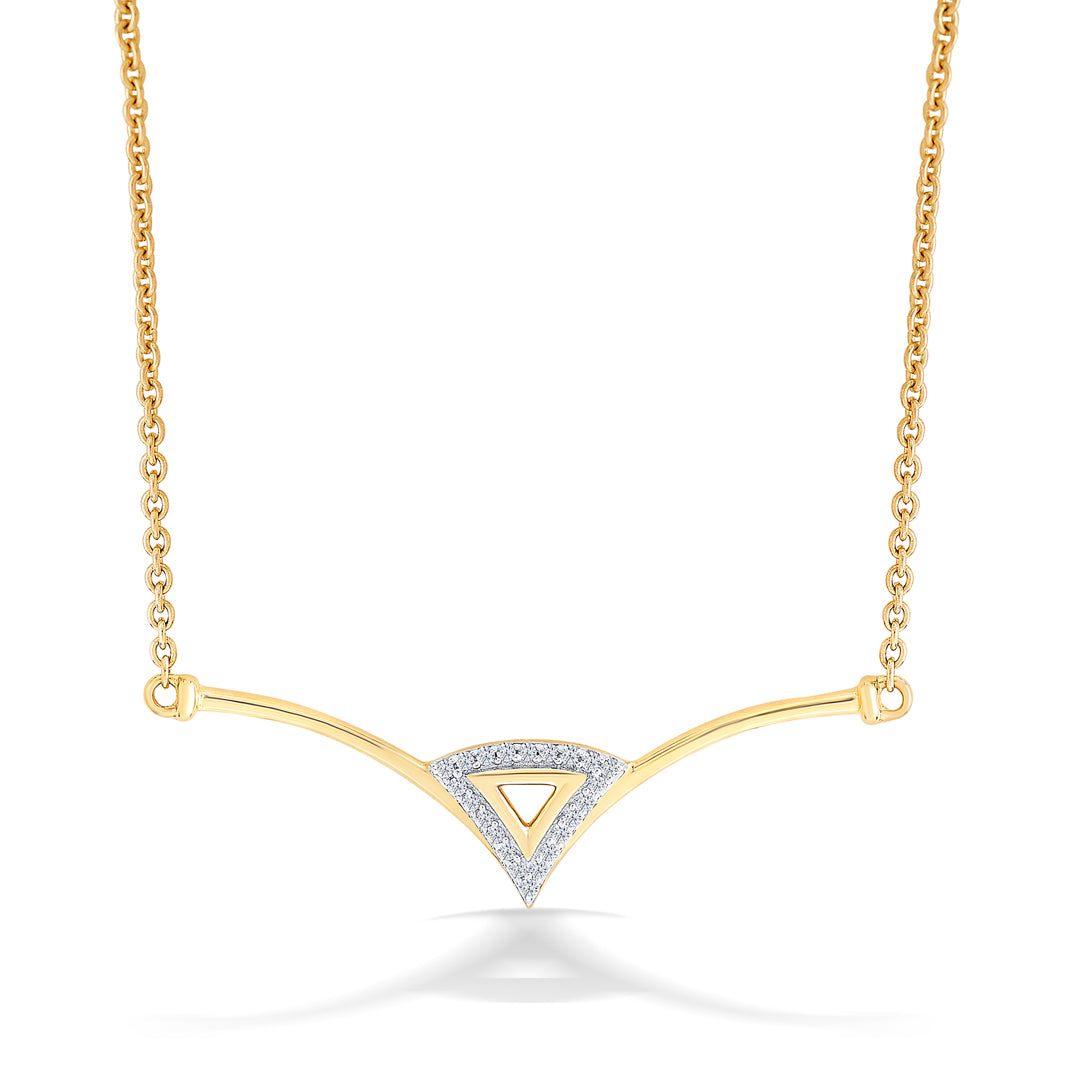 Elemental Yellow Gold & Diamond Modern Necklace