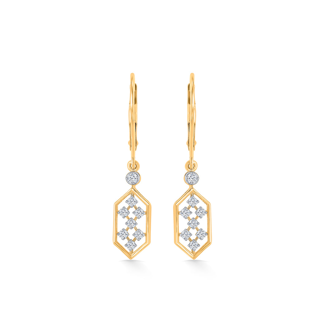Flora Gold & Diamond Hoops & Huggies Earring For Women