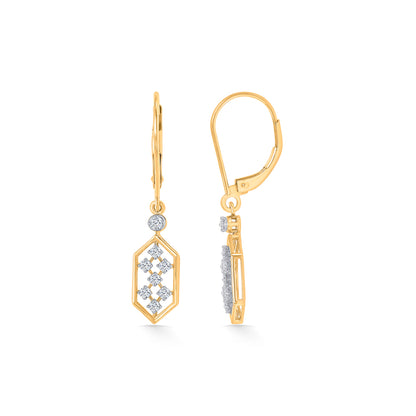 Flora Gold & Diamond Hoops & Huggies Earring For Women