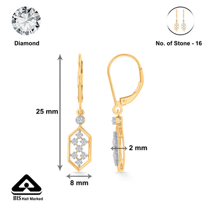 Flora Gold & Diamond Hoops & Huggies Earring For Women