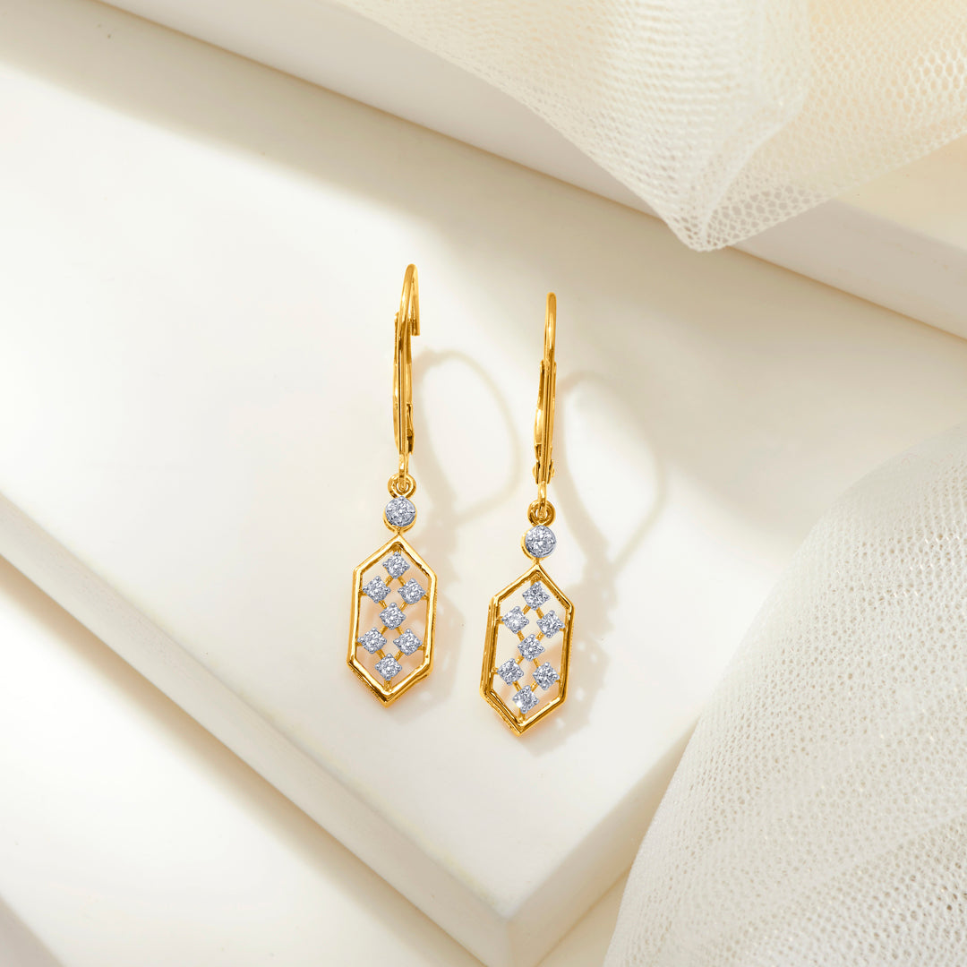 Flora Gold & Diamond Hoops & Huggies Earring For Women