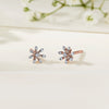 Petite Flora Gold & Diamond Stud Earring For Woman