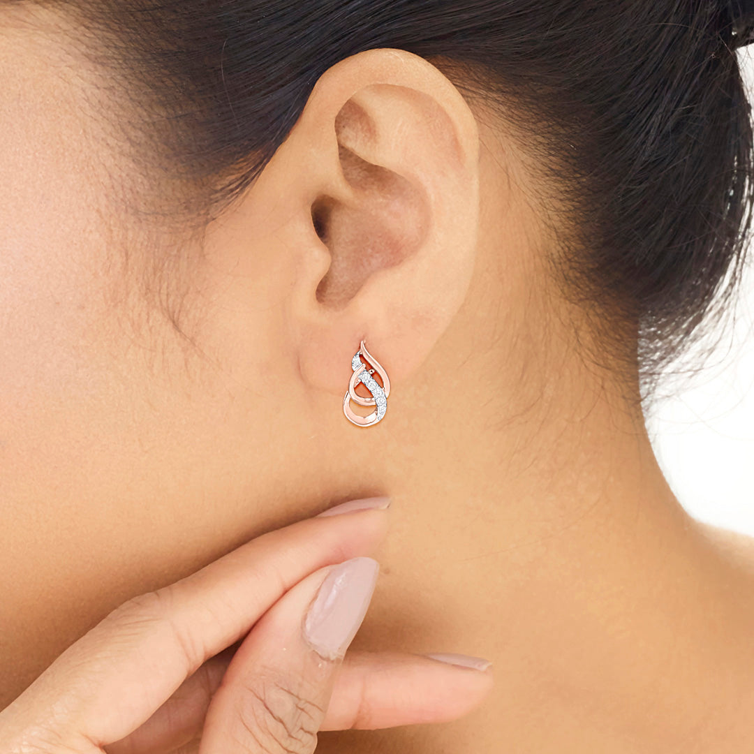 shimmerdew diamond stud earrings