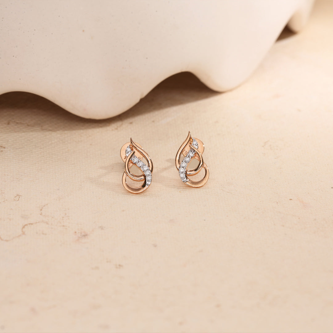 shimmerdew diamond stud earrings