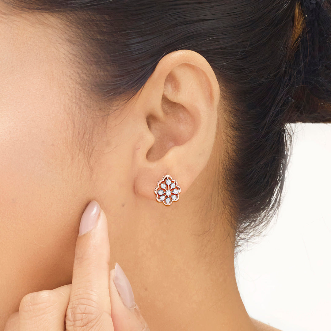 celestique diamond stud earrings