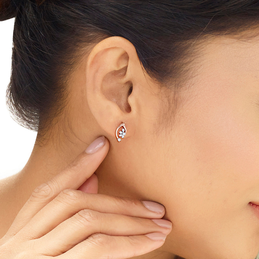 Veloura Diamond Stud Earrings