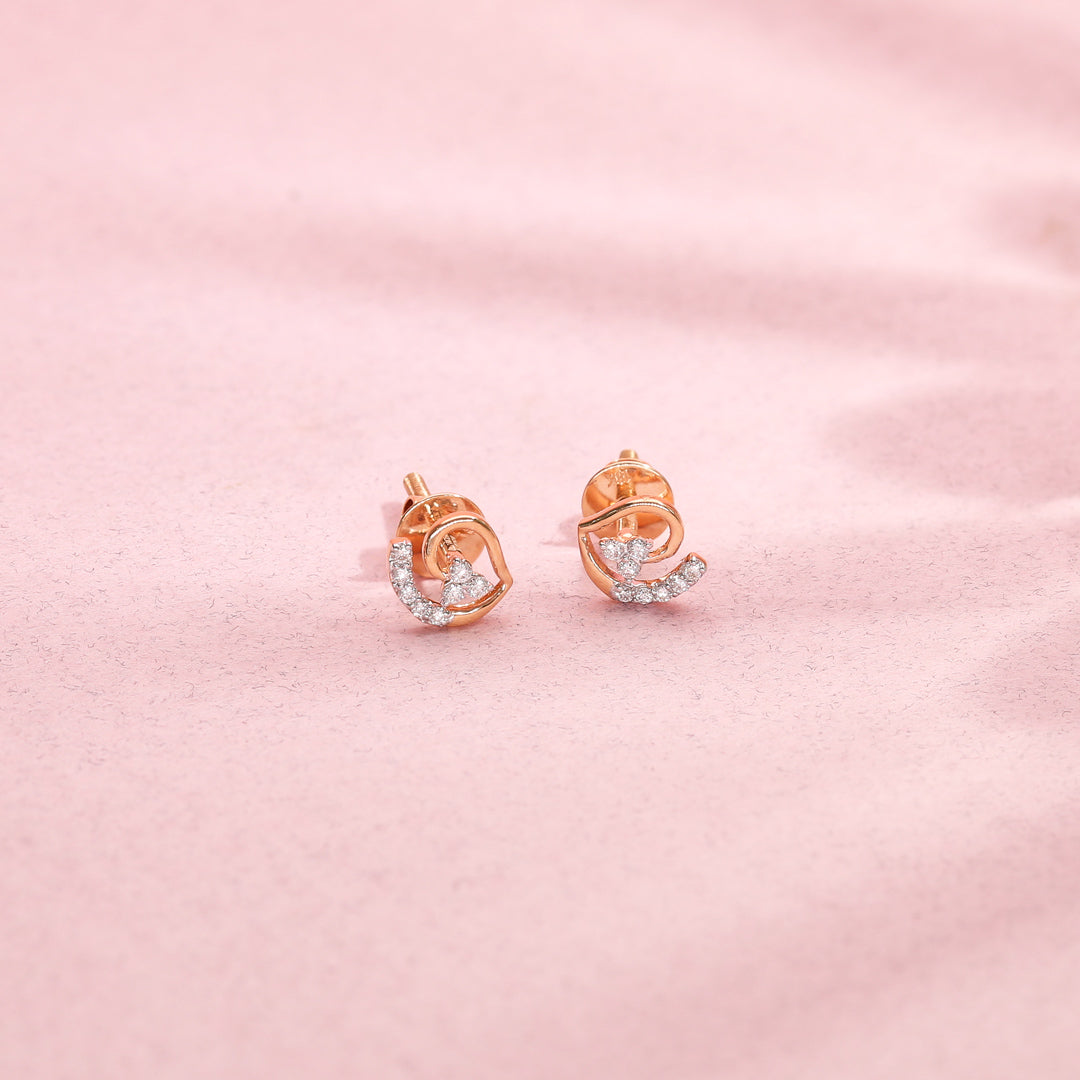 luminara diamond stud earrings