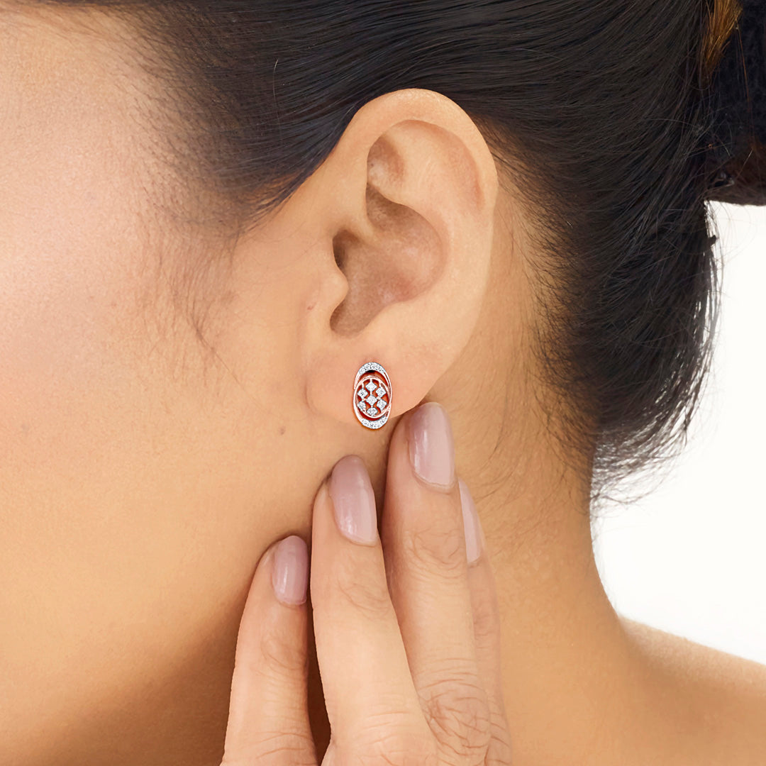 luminara diamond stud earrings
