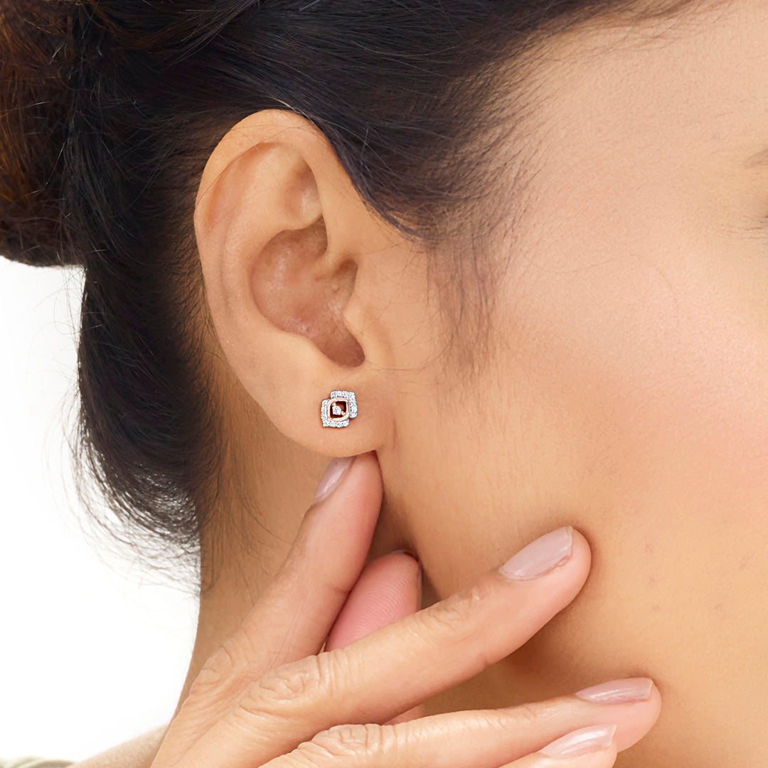 Prismara Diamond Stud Earrings