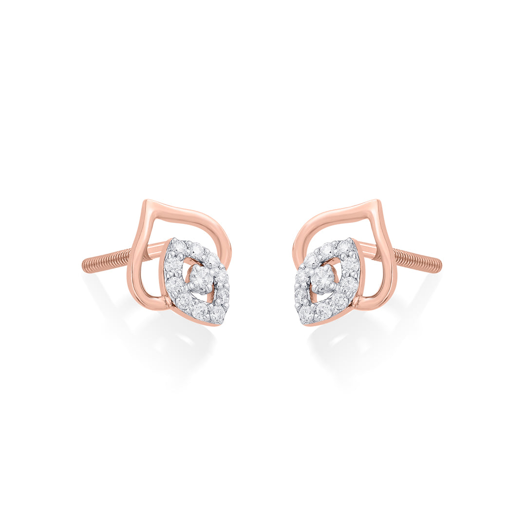 aurora diamond stud earrings