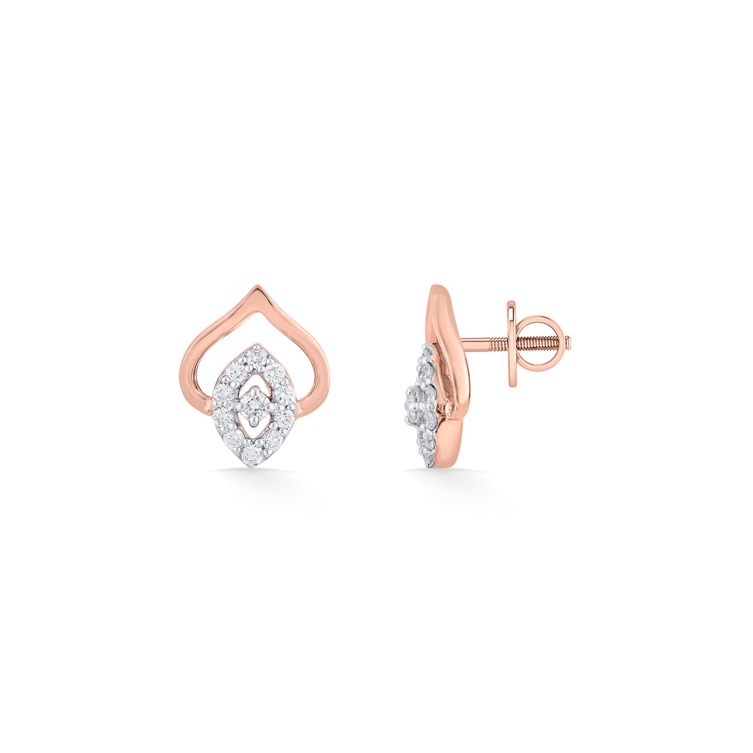 aurora diamond stud earrings