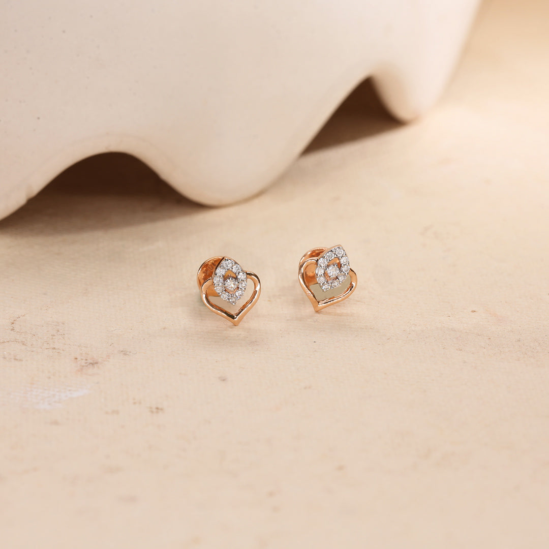 aurora diamond stud earrings