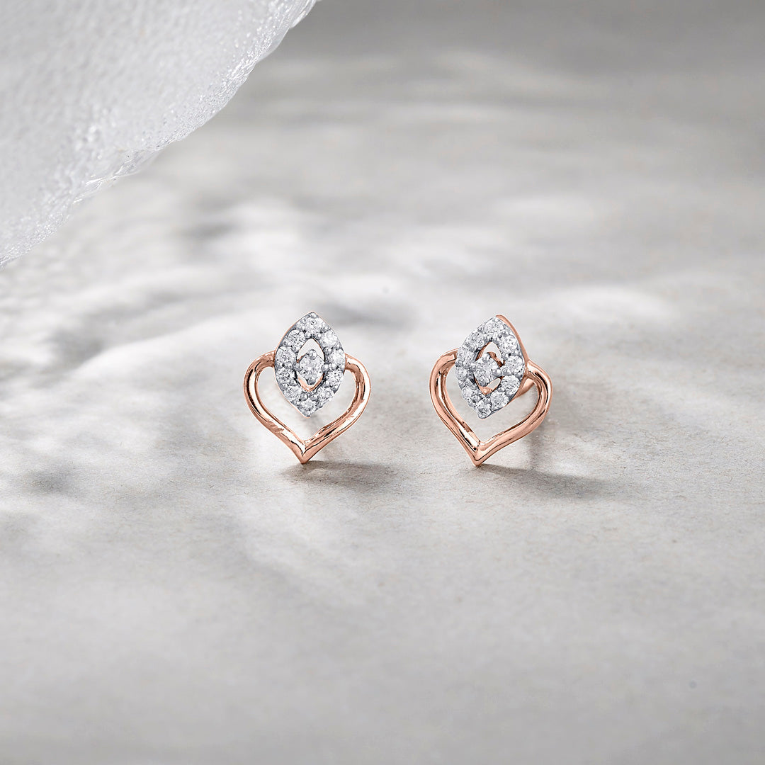 aurora diamond stud earrings