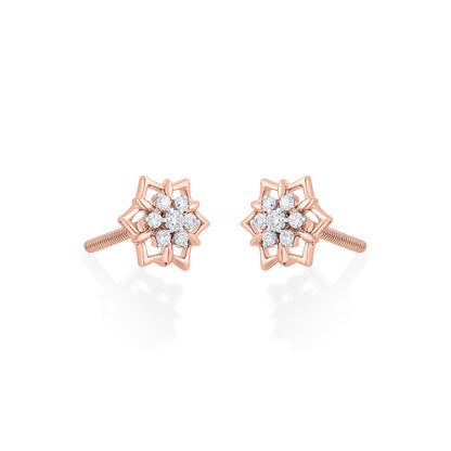 HexaStone Diamond Stud Earrings