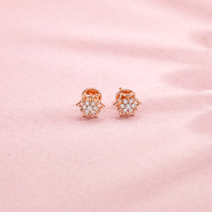 HexaStone Diamond Stud Earrings