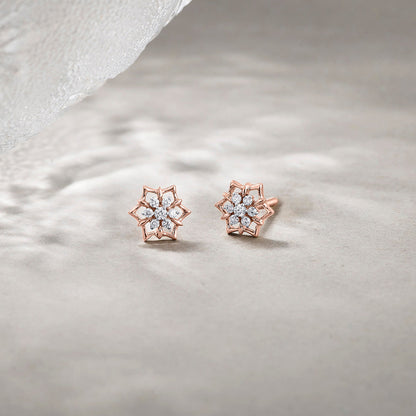 HexaStone Diamond Stud Earrings
