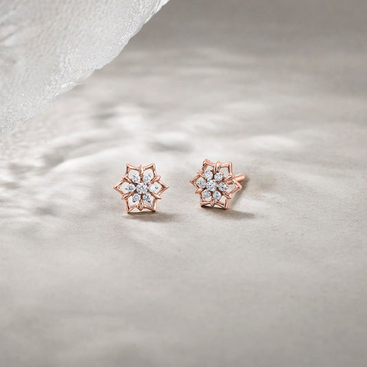 HexaStone Diamond Stud Earrings