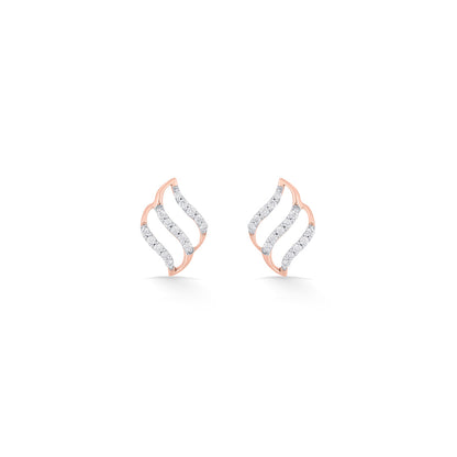 Moonveil Diamond Stud Earrings