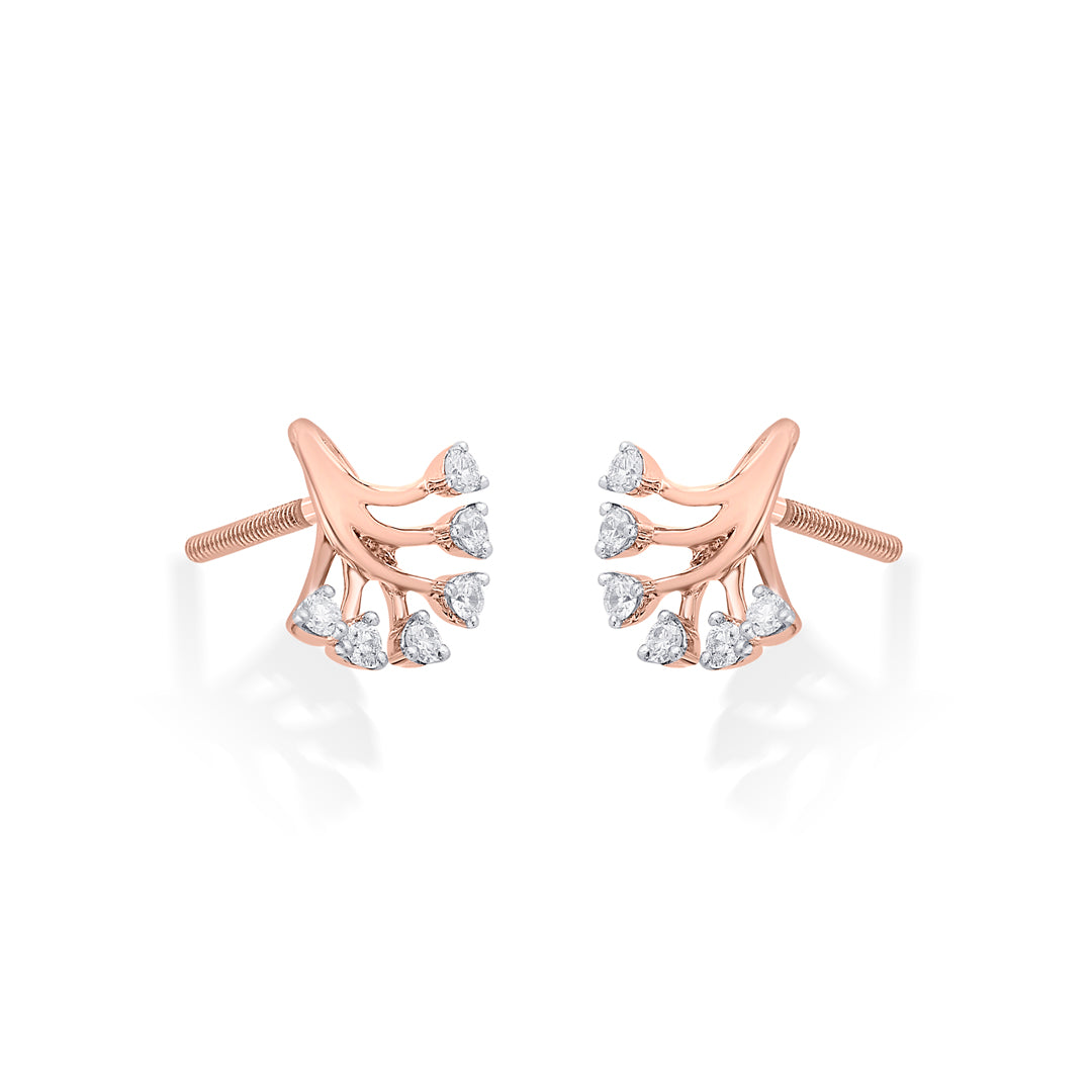 willow diamond stud earrings