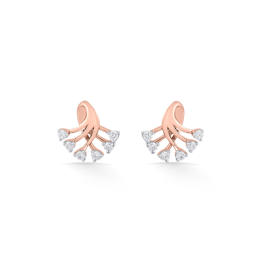 willow diamond stud earrings