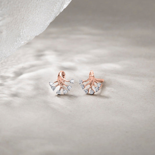Willow Diamond Stud Earrings