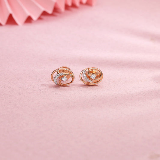 Crystal Pins Diamond Stud Earrings