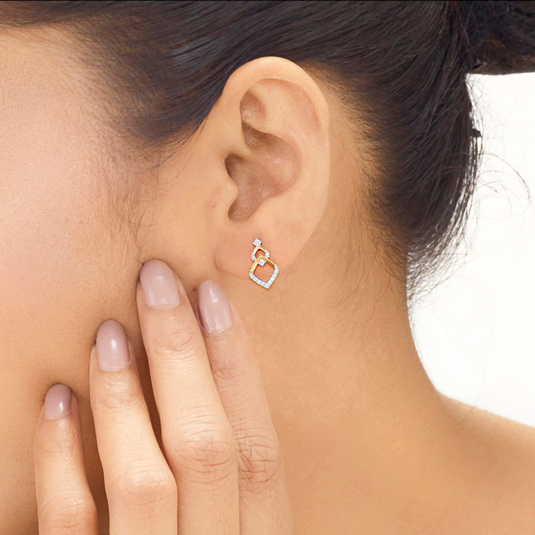 stardew diamond stud earrings