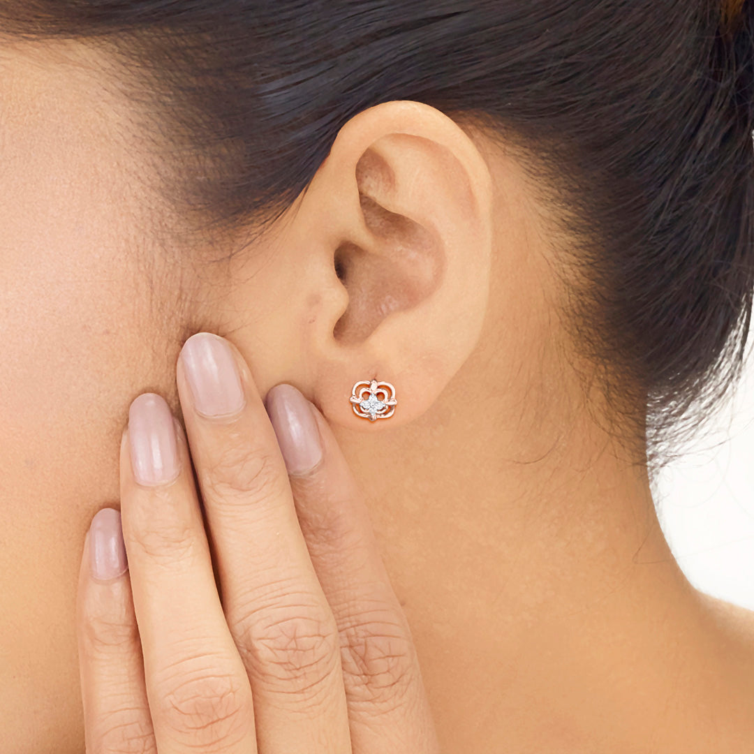 Luminous Diamond Stud Earrings