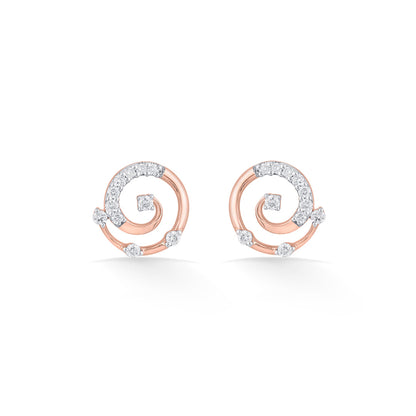 Crystal Twist Diamond Stud Earrings