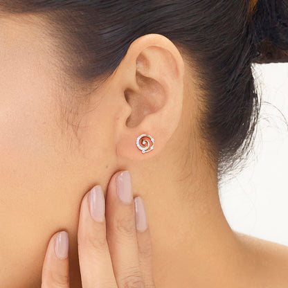 Crystal Twist Diamond Stud Earrings