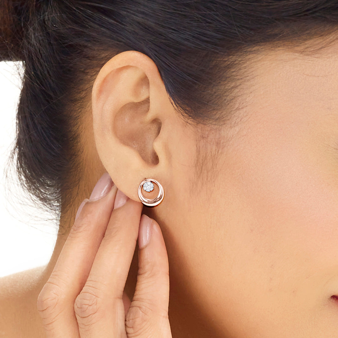Radiant Ovals Diamond Stud Earrings