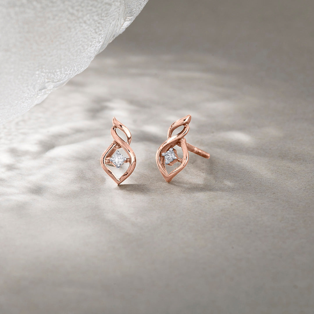 Luminous Embrace Diamond Stud Earrings