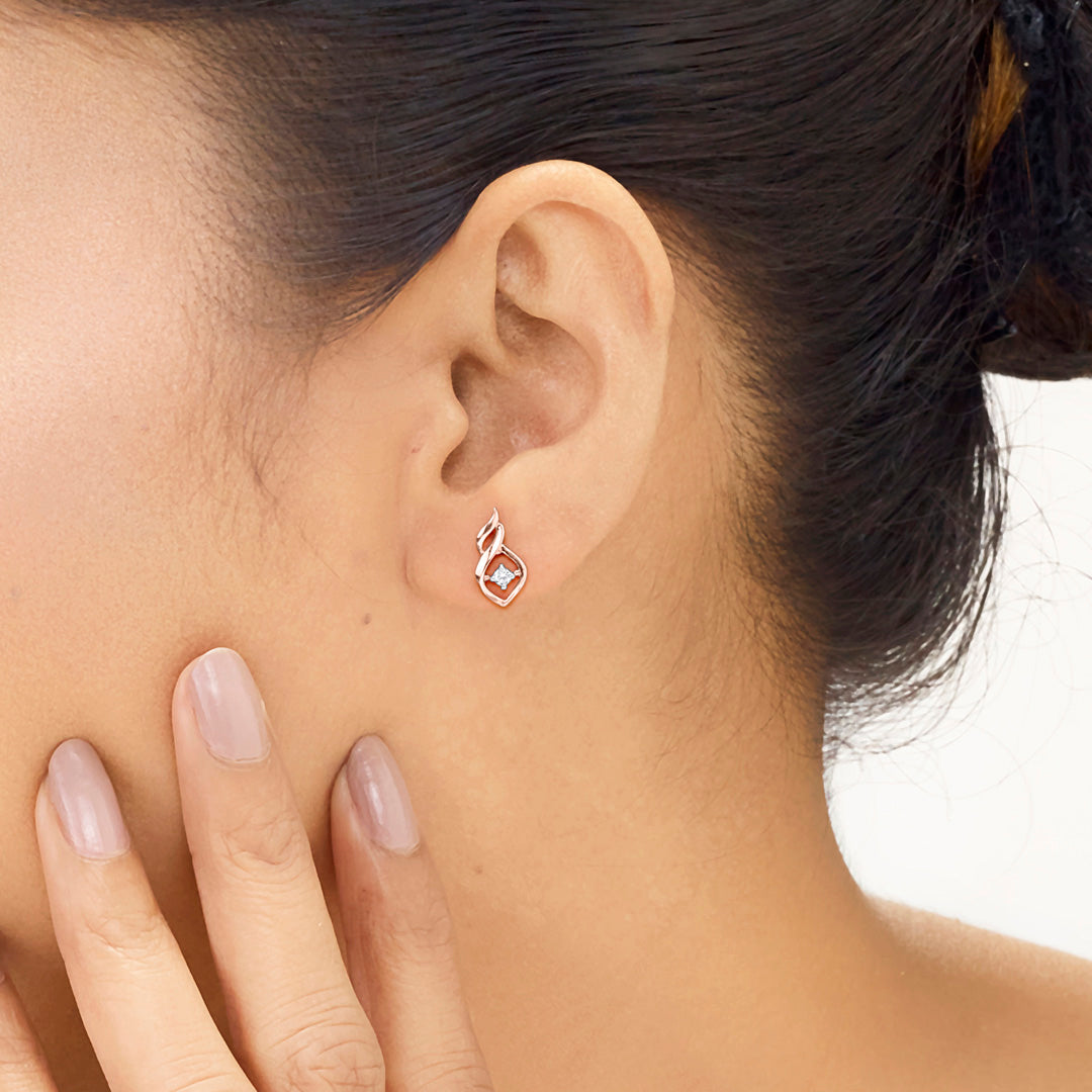 Luminous Embrace Diamond Stud Earrings